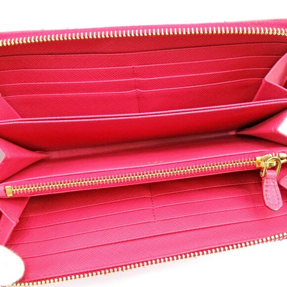 Authentic PRADA purse Zip Around Ladies Pink Leather Sale - Picture 7 of 9